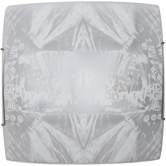 PLAFONIERA ROBERTA E27 30X30CM BIANCA ASTRATTA