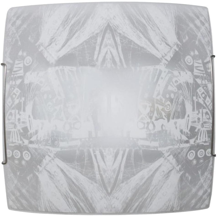 PLAFONIERA ROBERTA E27 30X30CM BIANCA ASTRATTA