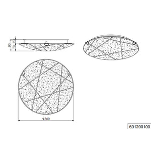 PLAFONIERA SANDRINA D.30CM E27 GRANIGLIA