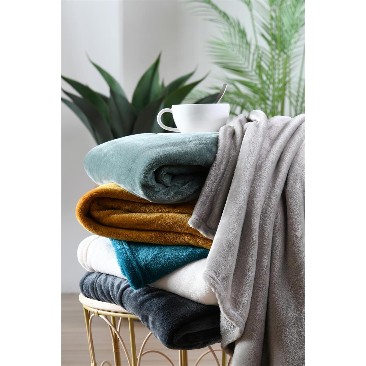 PLAID STANFORD NATURALE 130X160CM.