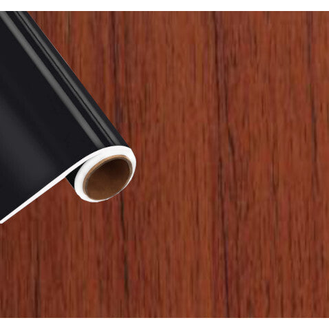 PLASTICA ADESIVA 45X200CM LEGNO MOGANO ROSSO