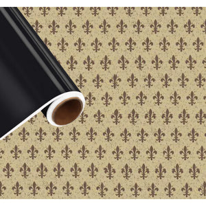 PLASTICA ADESIVA 45X200CM DECORI GIGLIO MARRONE