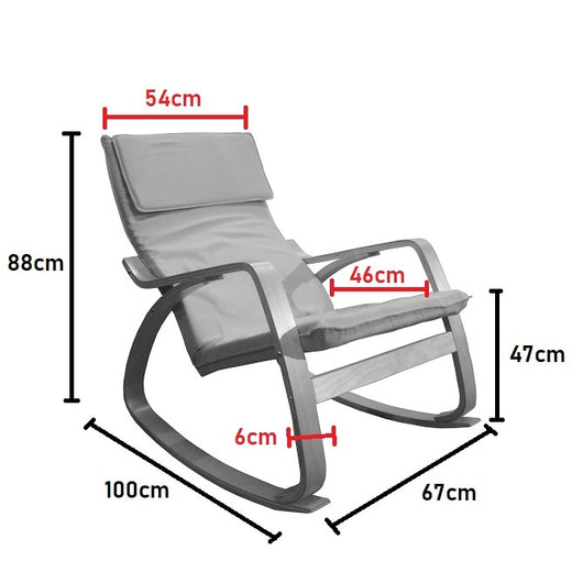 POLTRONA DONDOLO ALBERTA 67X103XH95CM BEIGE