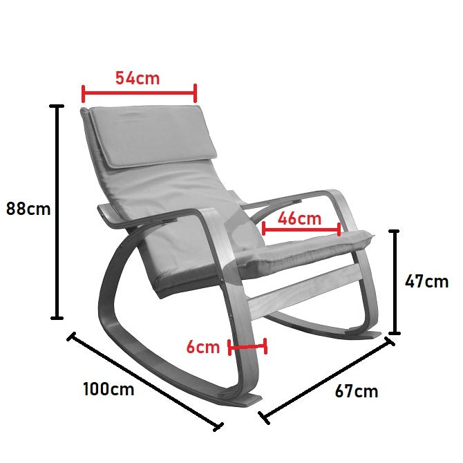 POLTRONA DONDOLO ALBERTA 67X103XH95CM BEIGE