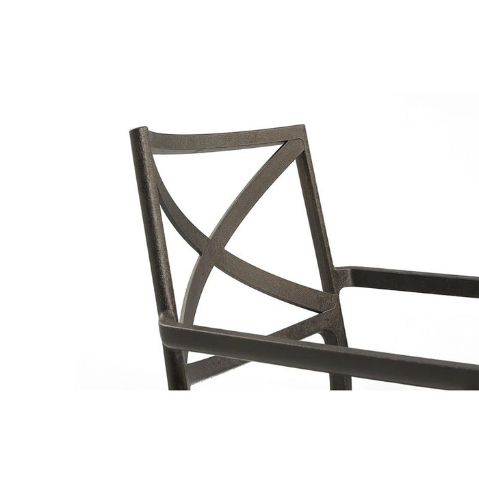 POLTRONA METALIX 60X53XH81CM RESINA GHISA BRONZO