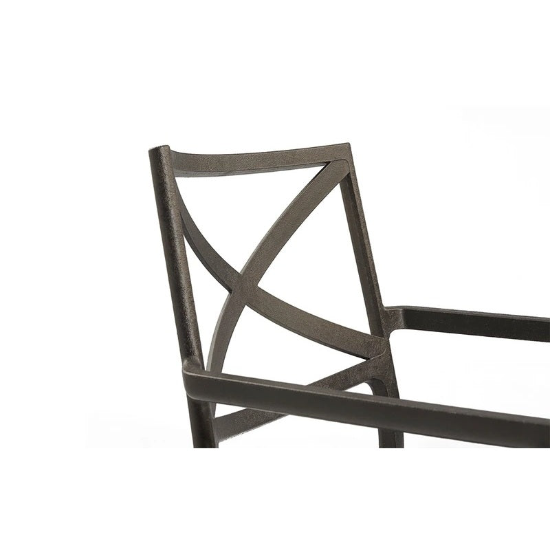 POLTRONA METALIX 60X53XH81CM RESINA GHISA BRONZO