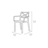 POLTRONA METALIX 60X53XH81CM RESINA GHISA BRONZO