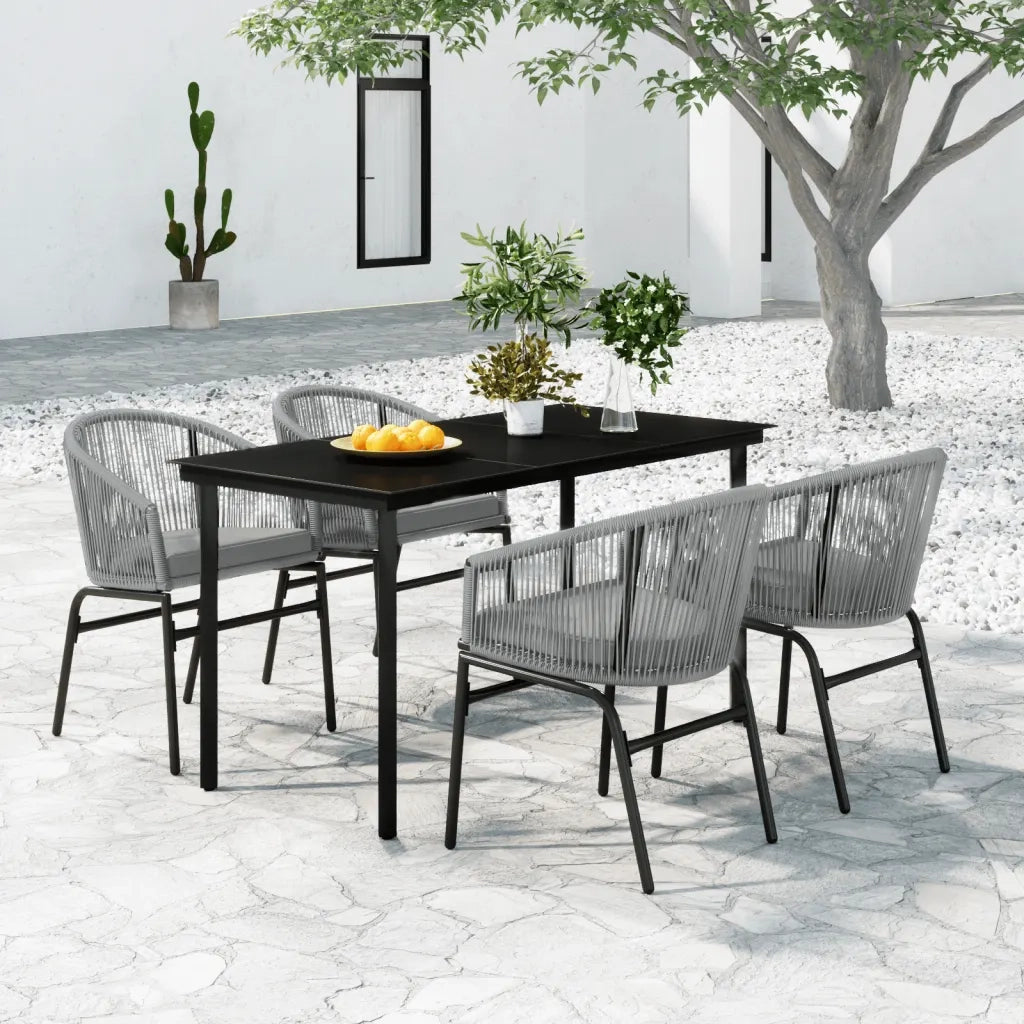Set Mobili da Pranzo per Giardino 5 pz Antracite cod mxl 41220
