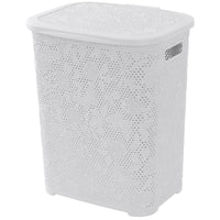 PORTABIANCHERIA PLASTICA FLOWER 50L BIANCO
