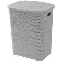 PORTABIANCHERIA PLASTICA FLOWER 50L GRIGIO