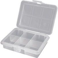 PORTAMINUTERIA TRASPARENTE 120X100X28MM CON 6 SCOM