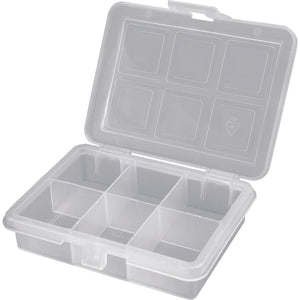 PORTAMINUTERIA TRASPARENTE 120X100X28MM CON 6 SCOM