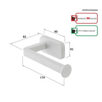 PORTAROTOLO CUBIK INOX BIANCO
