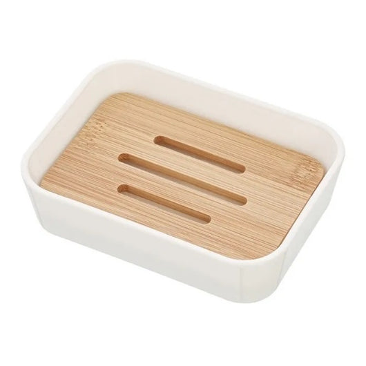 PORTASAPONE BAMBOO IN PLASTICA BIANCA