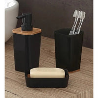 PORTASAPONE BAMBOO IN PLASTICA NERA