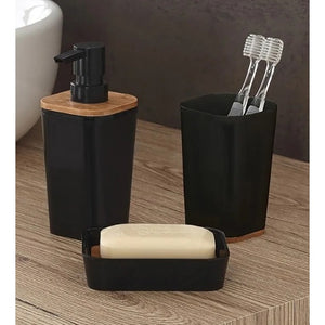 PORTASAPONE BAMBOO IN PLASTICA NERA