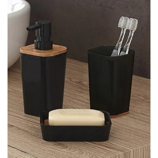 PORTASAPONE BAMBOO IN PLASTICA NERA