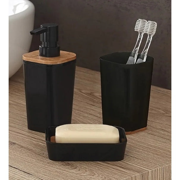 PORTASAPONE BAMBOO IN PLASTICA NERA