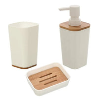 PORTASAPONE BAMBOO IN PLASTICA BIANCA