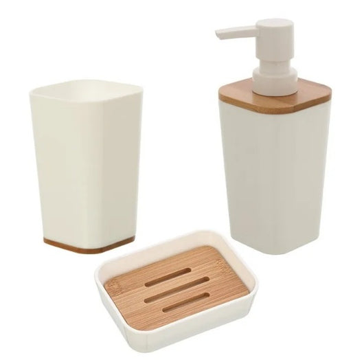PORTASAPONE BAMBOO IN PLASTICA BIANCA