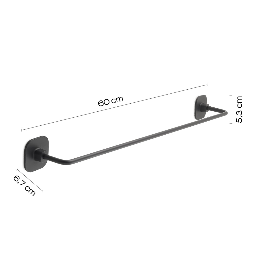 PORTASALVIETTE TEIDE 60CM NERO MATT.