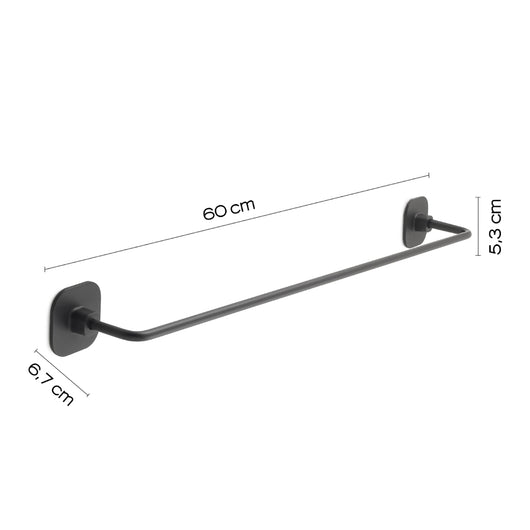 PORTASALVIETTE TEIDE 60CM NERO MATT.