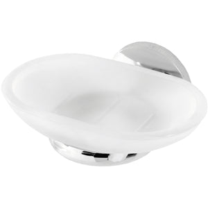 PORTA SAPONE CROMO/VETRO SATINATO S