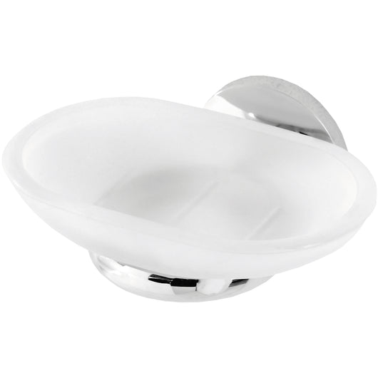 PORTA SAPONE CROMO/VETRO SATINATO S