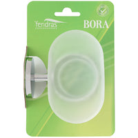 PORTA SAPONE CROMO/VETRO SATINATO S