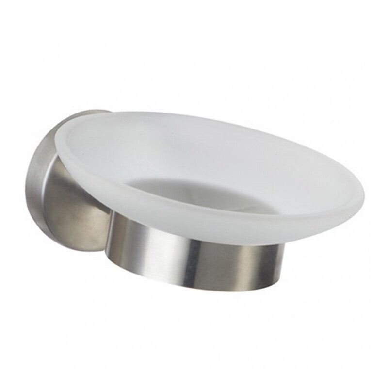 PORTASAPONE STEEL IN ACCIAIO/ VETRO SATINATO