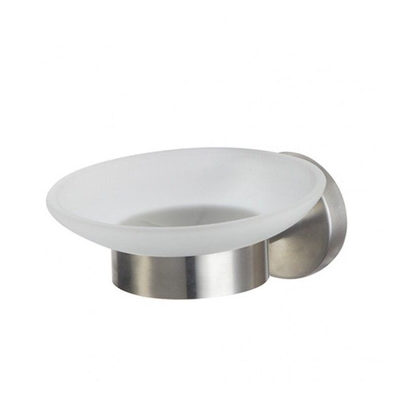 PORTASAPONE STEEL IN ACCIAIO/ VETRO SATINATO