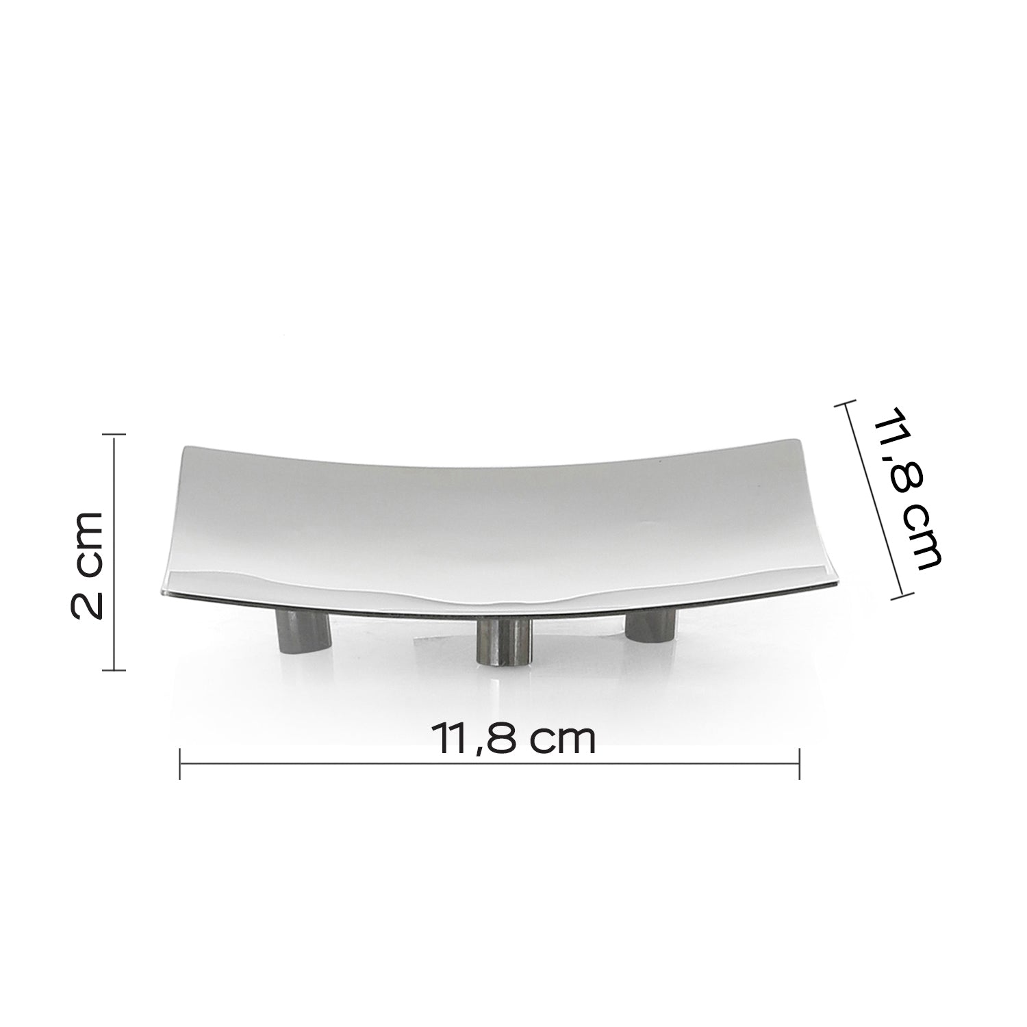 PORTASAPONE NEMESIA 12X12XH2CM INOX LUCIDO.