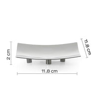 PORTASAPONE NEMESIA 12X12XH2CM INOX LUCIDO.