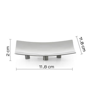 PORTASAPONE NEMESIA 12X12XH2CM INOX LUCIDO.