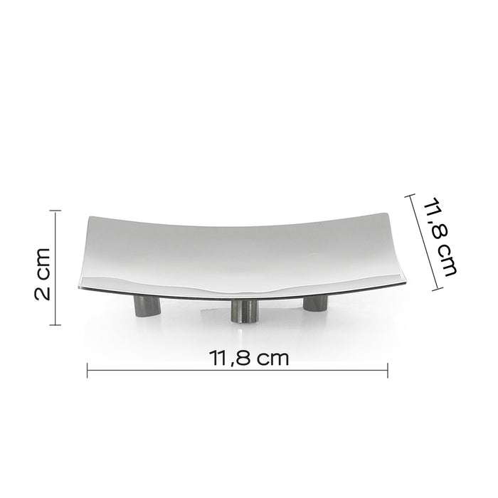 PORTASAPONE NEMESIA 12X12XH2CM INOX LUCIDO.