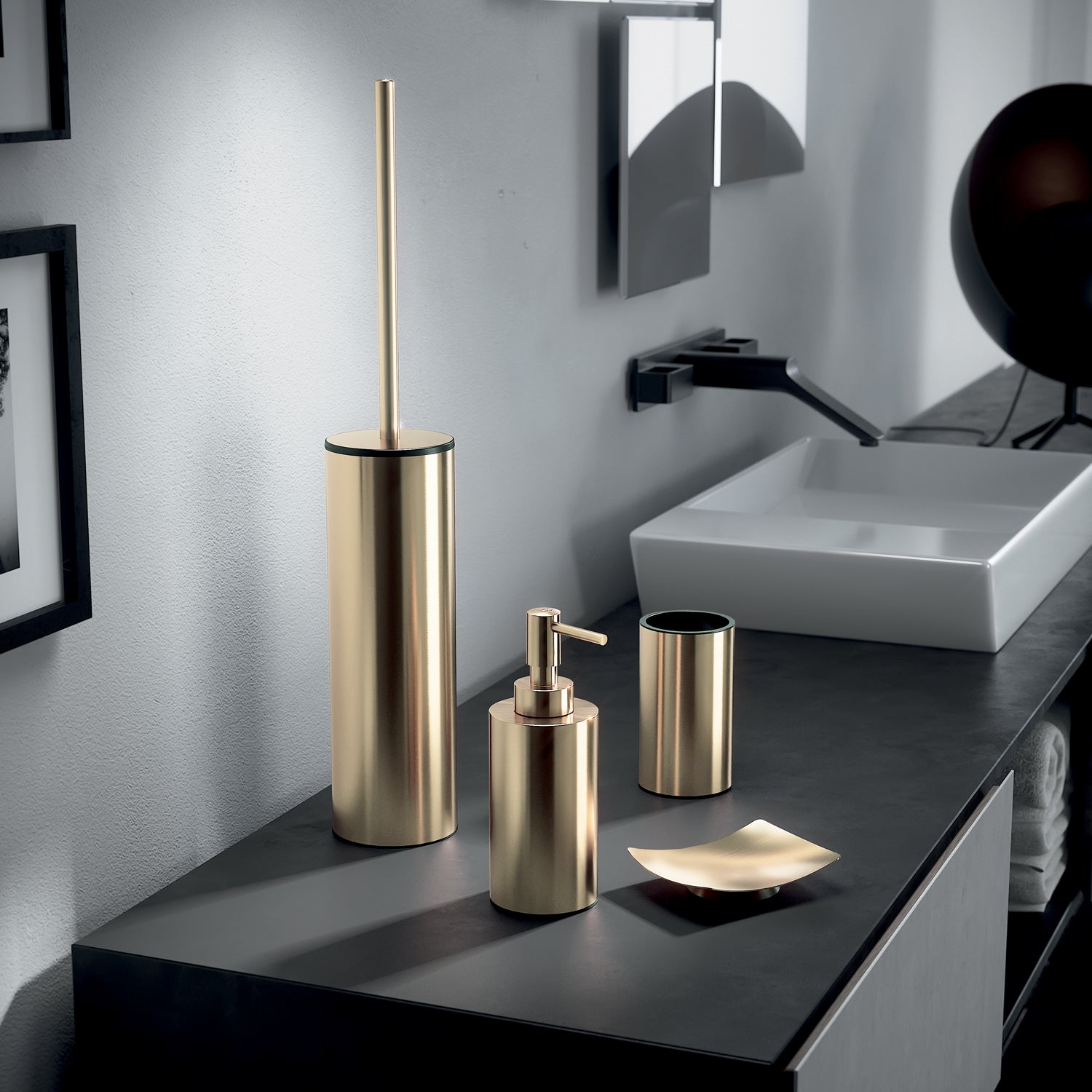 PORTASAPONE ELETTRA 11X8XH2CM INOX COLOR ORO.