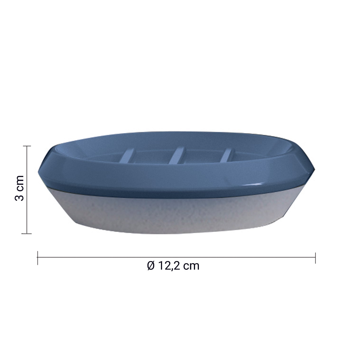 PORTASAPONE SHEJLA D.12XH3CM CERAMICA BLU
