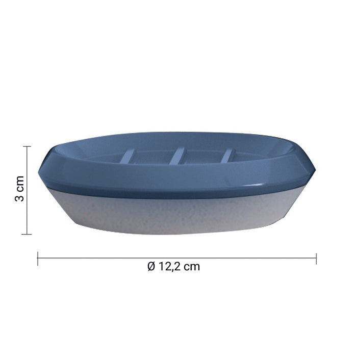 PORTASAPONE SHEJLA D.12XH3CM CERAMICA BLU