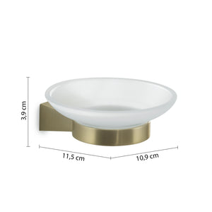 PORTASAPONE TONALE 11XH4CM ORO MATT.