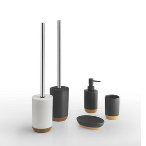 PORTASAPONE ILARY 13X10XH3CM NERO MATT E SUGHERO.