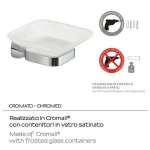 PORTASAPONE STELVIO 11XH5CM CROMO.