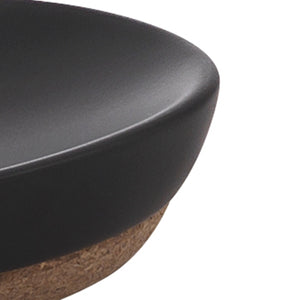 PORTASAPONE ILARY 13X10XH3CM NERO MATT E SUGHERO.