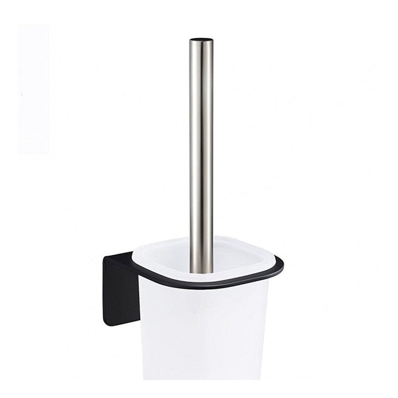 PORTASCOPINO SKYLINE IN ACCIAIO NERO/ VETRO SATINA