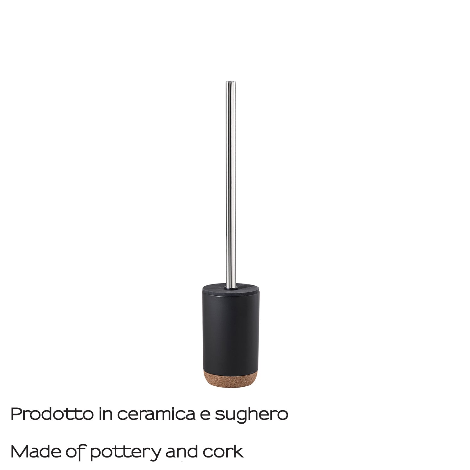 PORTASCOPINO ILARY D.9XH47CM NERO MATT E SUGHERO.