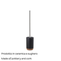 PORTASCOPINO ILARY D.9XH47CM NERO MATT E SUGHERO.