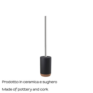 PORTASCOPINO ILARY D.9XH47CM NERO MATT E SUGHERO.