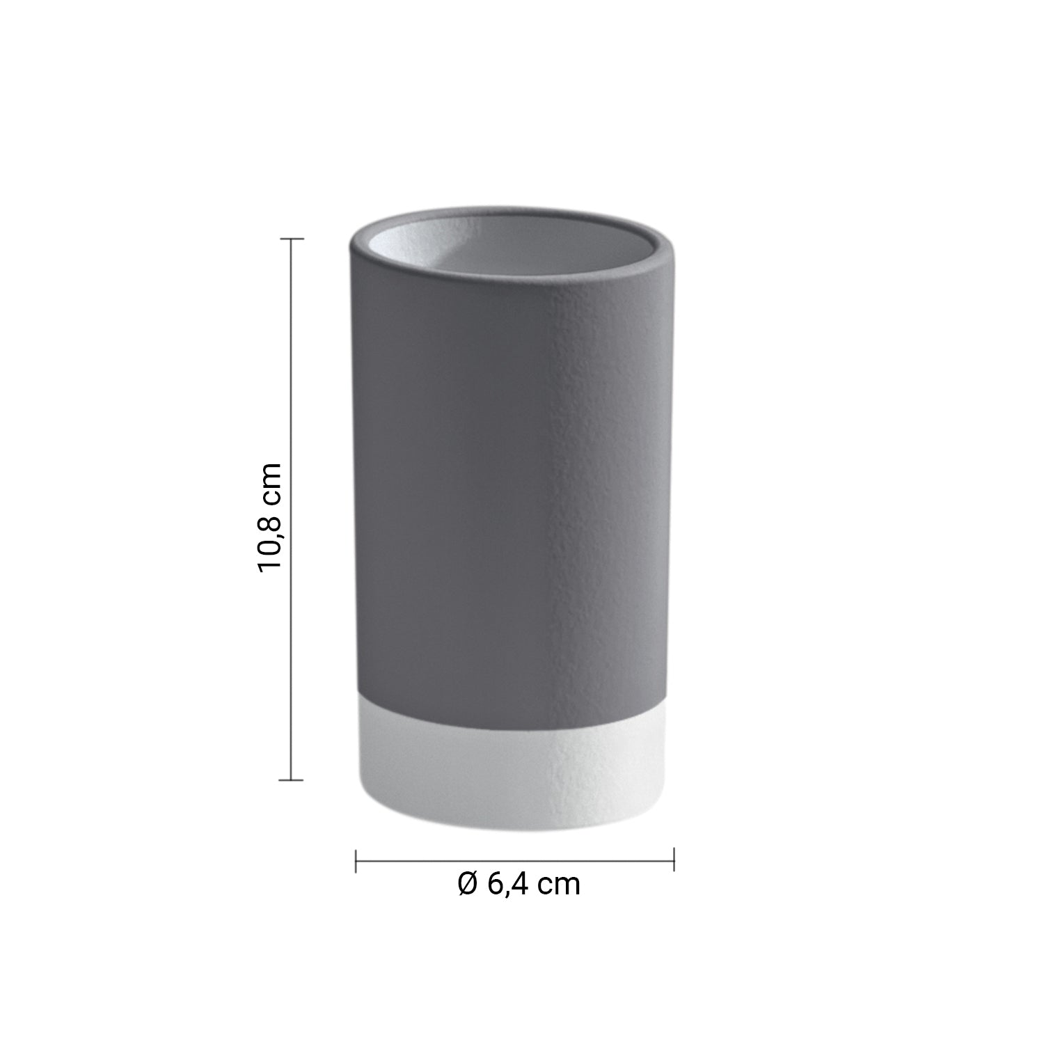 PORTASPAZZOLINI MIZAR D.7XH11CM GRIGIO.