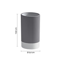 PORTASPAZZOLINI MIZAR D.7XH11CM GRIGIO.