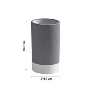 PORTASPAZZOLINI MIZAR D.7XH11CM GRIGIO.