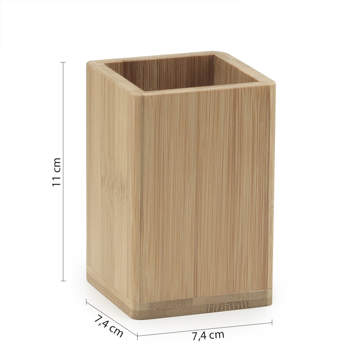 PORTASPAZZOLINI BONNIE 8X8XH11CM IN BAMBU.